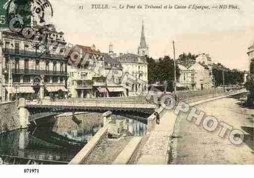 Ville de TULLE, carte postale ancienne