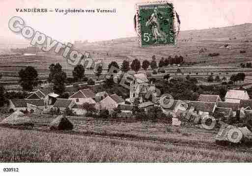 Ville de VANDIERES, carte postale ancienne