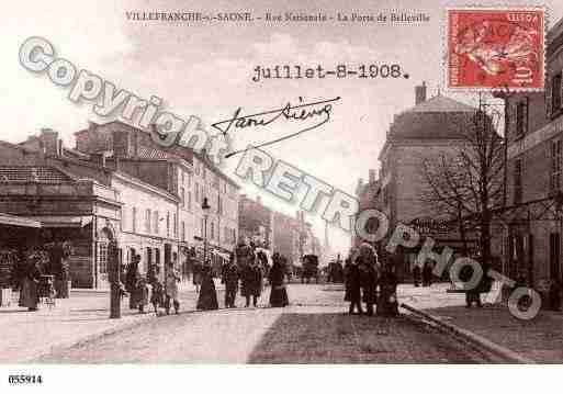 Ville de VILLEFRANCHESURSAONE, carte postale ancienne