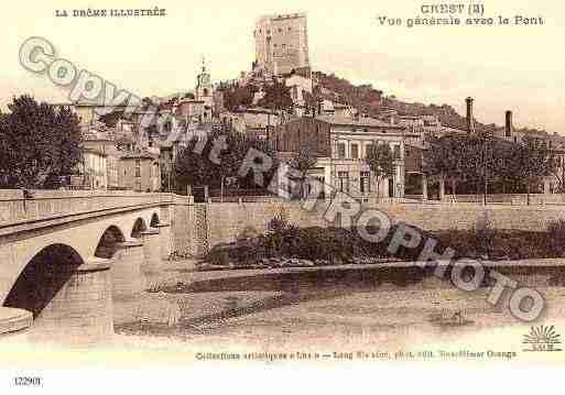 Ville de CREST, carte postale ancienne