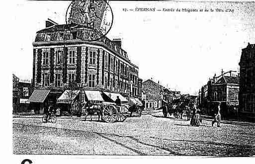 Ville de EPERNAY, carte postale ancienne