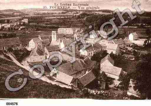 Ville de FOURNELS, carte postale ancienne