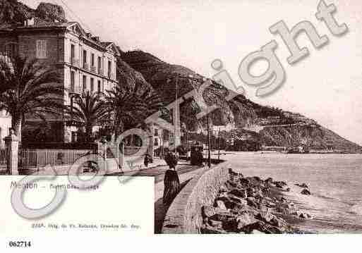 Ville de MENTON, carte postale ancienne