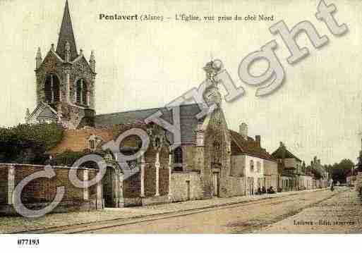 Ville de PONTAVERT, carte postale ancienne