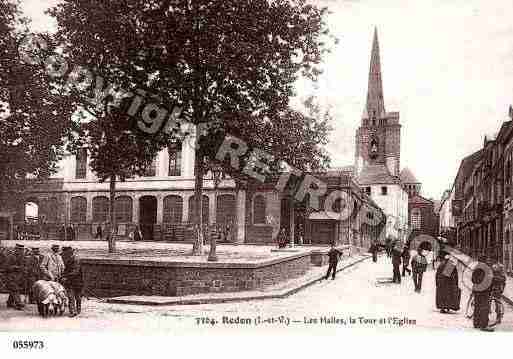 Ville de REDON, carte postale ancienne