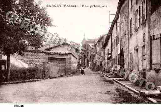 Ville de SARCEY, carte postale ancienne