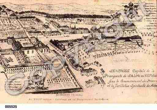 Ville de SENONES, carte postale ancienne