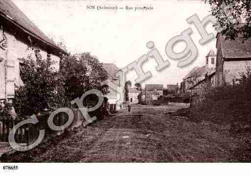 Ville de SON, carte postale ancienne