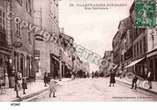 Ville de VILLEFRANCHESURSAONE, carte postale ancienne