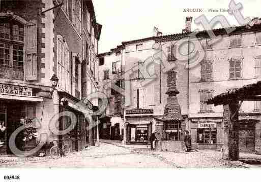 Ville de ANDUZE, carte postale ancienne