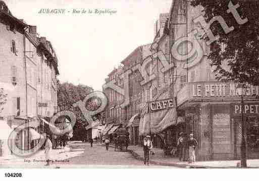 Ville de AUBAGNE, carte postale ancienne