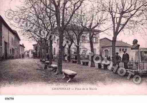 Ville de CHAPONNAY, carte postale ancienne