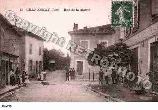 Ville de CHAPONNAY, carte postale ancienne