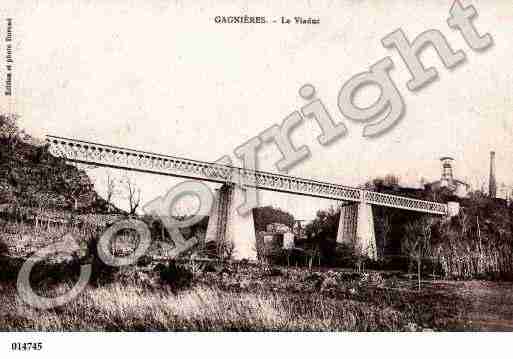 Ville de GAGNIERES, carte postale ancienne