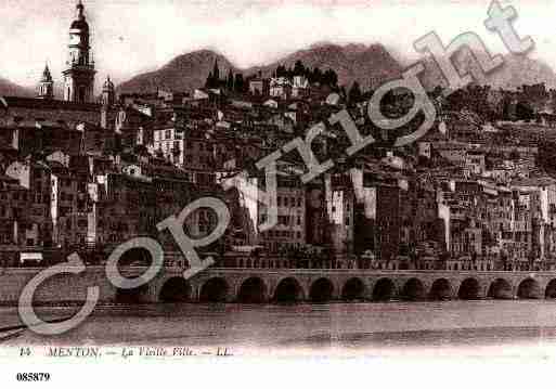 Ville de MENTON, carte postale ancienne