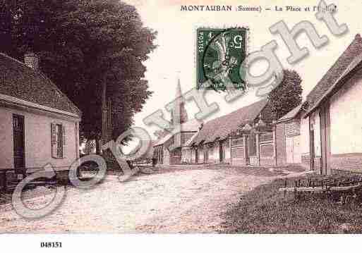 Ville de MONTAUBANDEPICARDIE, carte postale ancienne