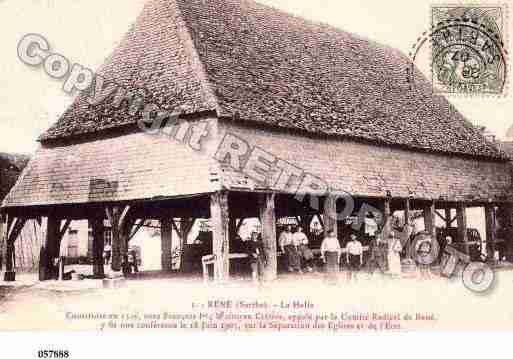 Ville de RENE, carte postale ancienne