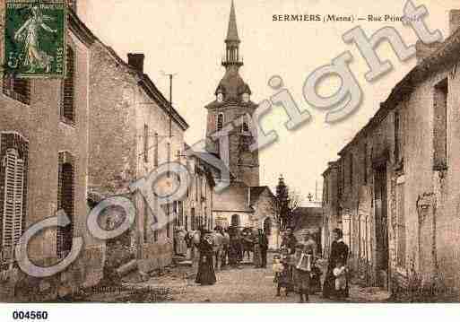 Ville de SERMIERS, carte postale ancienne