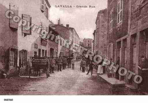 Ville de VALLA(LA), carte postale ancienne