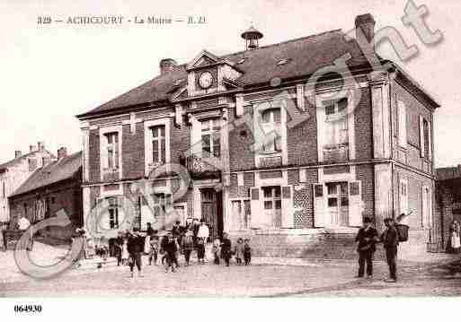 Ville de ACHICOURT, carte postale ancienne