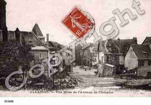 Ville de ALLASSAC, carte postale ancienne