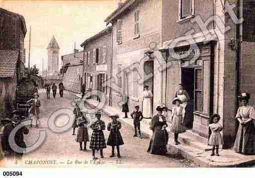 Ville de CHAPONOST, carte postale ancienne