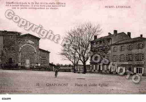 Ville de CHAPONOST, carte postale ancienne