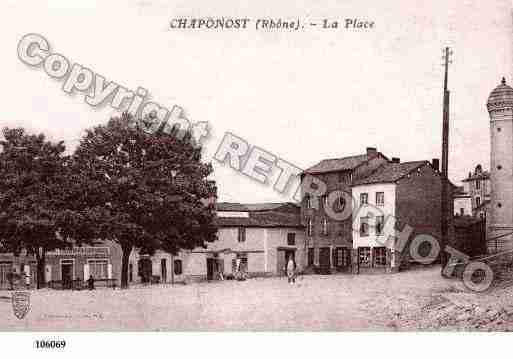 Ville de CHAPONOST, carte postale ancienne