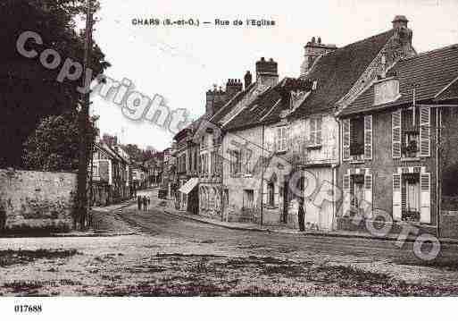 Ville de CHARS, carte postale ancienne