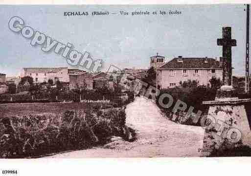 Ville de ECHALAS, carte postale ancienne