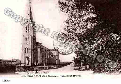 Ville de MONTUSSAN, carte postale ancienne