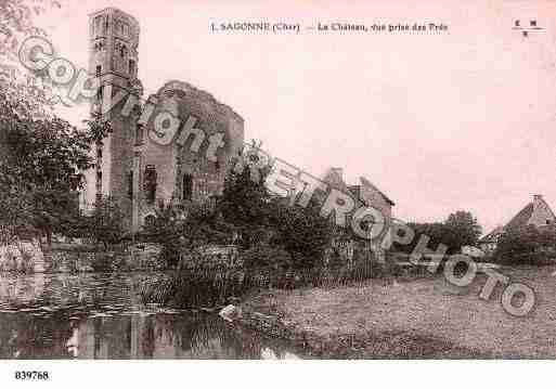 Ville de SAGONNE, carte postale ancienne