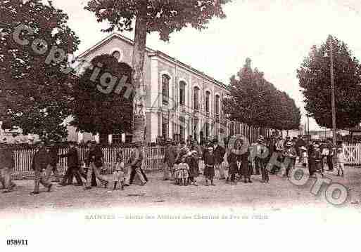 Ville de SAINTES, carte postale ancienne