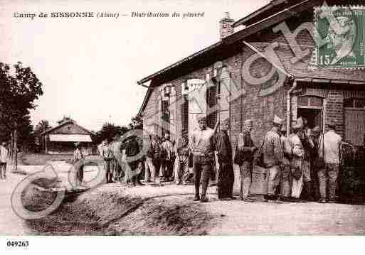 Ville de SISSONNE, carte postale ancienne