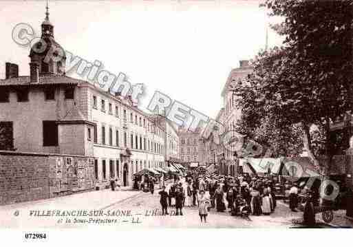 Ville de VILLEFRANCHESURSAONE, carte postale ancienne