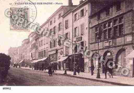 Ville de VILLEFRANCHESURSAONE, carte postale ancienne