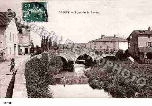 Ville de CLUNY, carte postale ancienne