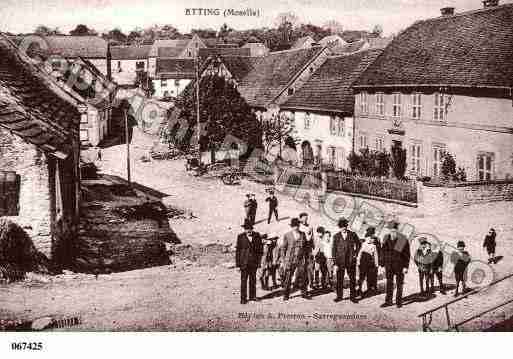 Ville de ETTING, carte postale ancienne