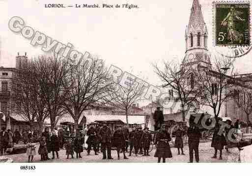 Ville de LORIOLSURDROME, carte postale ancienne