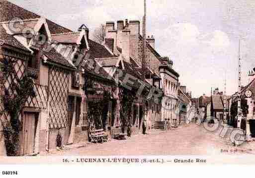 Ville de LUCENAYL'EVEQUE, carte postale ancienne