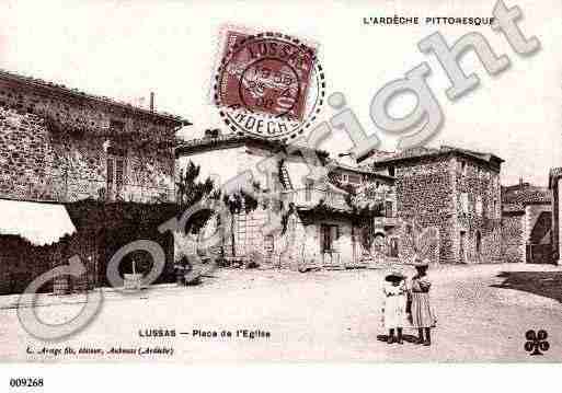 Ville de LUSSAS, carte postale ancienne