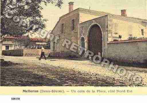 Ville de MELLERAN, carte postale ancienne