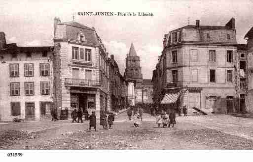 Ville de SAINTJUNIEN, carte postale ancienne