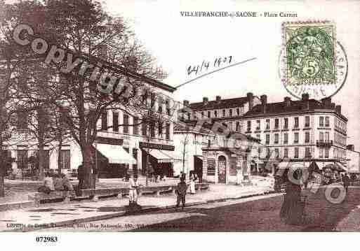 Ville de VILLEFRANCHESURSAONE, carte postale ancienne