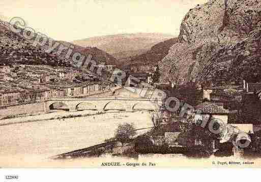 Ville de ANDUZE, carte postale ancienne