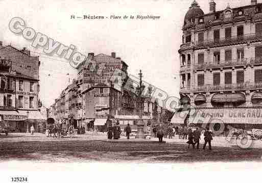 Ville de BEZIERS, carte postale ancienne