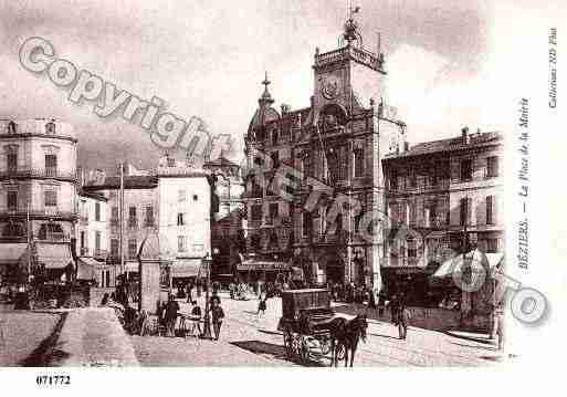 Ville de BEZIERS, carte postale ancienne