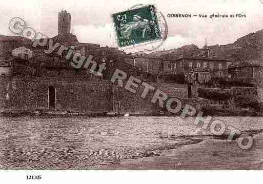 Ville de CESSENON, carte postale ancienne