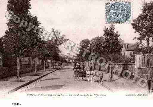 Ville de FONTENAYAUXROSES, carte postale ancienne