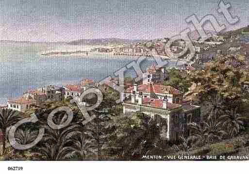 Ville de MENTON, carte postale ancienne